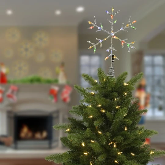 14.5" Snowflake Tree Top With Dual Color® Lights 3 14.5" Snowflake Tree Top With Dual Color® Lights - Image 3