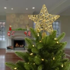 9" Gold Star Tree Top With Dual Color® Lights -Northlight Sale Store D491237S 2