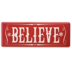 31" Believe Horizontal Holiday Wall Sign