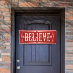 31" Believe Horizontal Holiday Wall Sign -Northlight Sale Store D491265S 2