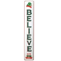 47" Believe Vertical Holiday Wall Sign