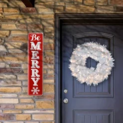 31" Be Merry Holiday Wall Sign 7 31" Be Merry Holiday Wall Sign -Northlight Sale Store D491289S 2
