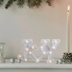 Northlight 12.75" White Joy LED Christmas Marquee Wall Sign -Northlight Sale Store D491425S 1