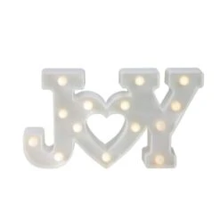 Northlight 12.75" White Joy LED Christmas Marquee Wall Sign