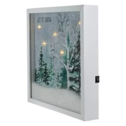 Northlight 10" LED Lighted Let It Snow Winter Forest Christmas Wall Art -Northlight Sale Store D491426S 13