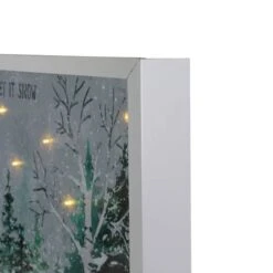 Northlight 10" LED Lighted Let It Snow Winter Forest Christmas Wall Art -Northlight Sale Store D491426S 3