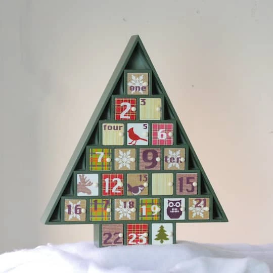 Northlight 15" Green Tree Shaped Christmas Advent Calendar Decoration 3 Northlight 15" Green Tree Shaped Christmas Advent Calendar Decoration - Image 3