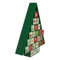 Northlight 15" Green Tree Shaped Christmas Advent Calendar Decoration 9 Northlight 15" Green Tree Shaped Christmas Advent Calendar Decoration -Northlight Sale Store D491519S 3