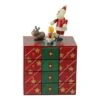 Northlight 10.5" Red & Green Elegant Advent Storage Calendar Box
