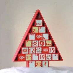 Northlight 14.5" Red Tree Shaped Christmas Advent Calendar Decoration -Northlight Sale Store D491521S 2