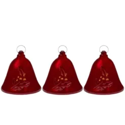 Northlight 6.5" Musical Lighted Red Bells Christmas Décor Set