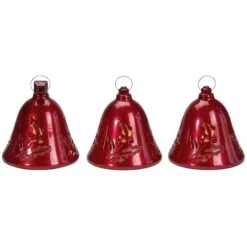 Northlight 6.5" Musical Lighted Red Bells Christmas Décor Set -Northlight Sale Store D491527S 3