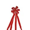 Northlight 48" Red & White Fringe 16 Loop Commercial Christmas Bow
