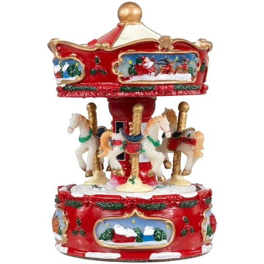 Northlight 6.5" Animated Carousel Music Box 7 Northlight 6.5" Animated Carousel Music Box - Image 7