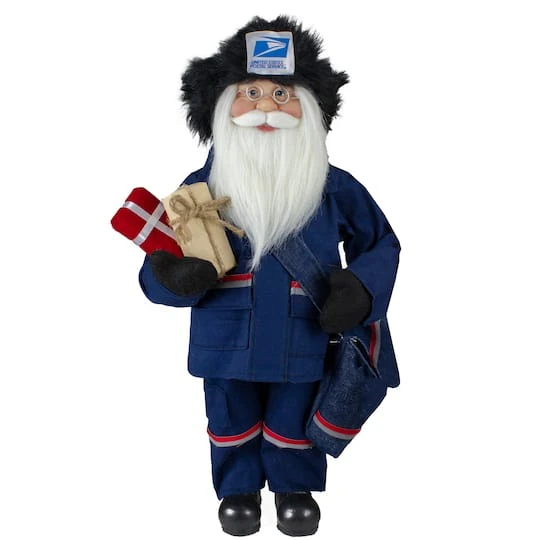 Northlight 17" United States Postal Service Standing Santa Claus Figurine 1 Northlight 17" United States Postal Service Standing Santa Claus Figurine