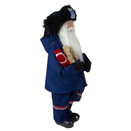 Northlight 17" United States Postal Service Standing Santa Claus Figurine 4 Northlight 17" United States Postal Service Standing Santa Claus Figurine - Image 4