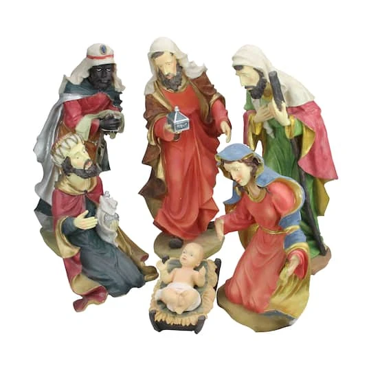 Northlight 19" Holy Family Nativity Statue Set, 6pc. 2 Northlight 19" Holy Family Nativity Statue Set, 6pc. - Image 2