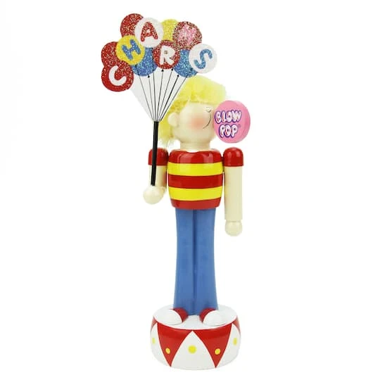 Northlight 11"Charms Blow Pop Boy Wooden Figurine 2 Northlight 11"Charms Blow Pop Boy Wooden Figurine - Image 2