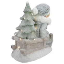 Northlight 15" Lighted Girl On Sled Tabletop Decoration 10 Northlight 15" Lighted Girl On Sled Tabletop Decoration -Northlight Sale Store D491571S 4
