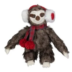 Northlight 12" Plush Sitting Sloth Tabletop Decoration
