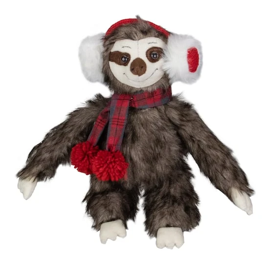 Northlight 12" Plush Sitting Sloth Tabletop Decoration 1 Northlight 12" Plush Sitting Sloth Tabletop Decoration