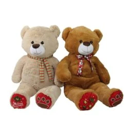 Northlight 40" Brown & Beige Plush Christmas Stuffed Bear Set -Northlight Sale Store D491579S 1 1