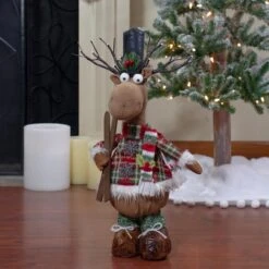 Northlight 20" Standing Christmas Moose Figure With LED Antlers Tabletop Décor -Northlight Sale Store D491580S 2