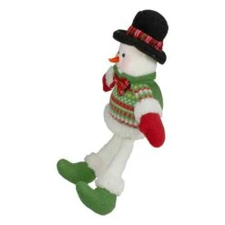 Northlight 18" Red & Green Sitting Smiling Snowman Christmas Figure -Northlight Sale Store D491581S 4