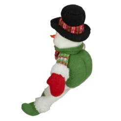 Northlight 18" Red & Green Sitting Smiling Snowman Christmas Figure -Northlight Sale Store D491581S 5