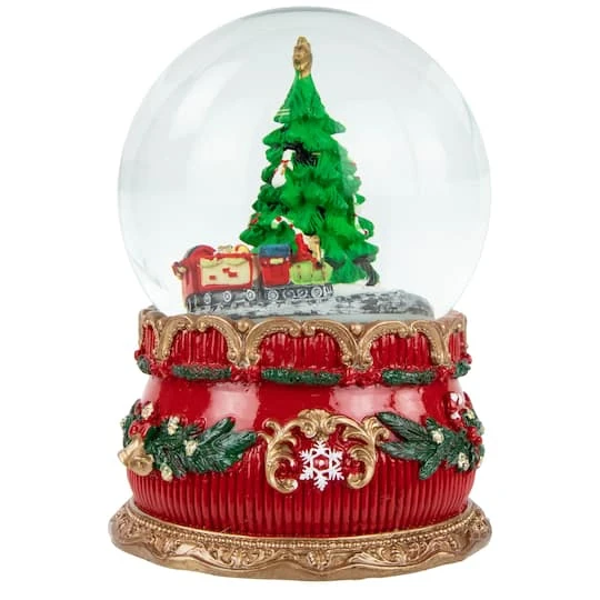 Northlight 6" Musical Christmas Tree & Train Animated Water Globe 5 Northlight 6" Musical Christmas Tree & Train Animated Water Globe - Image 5