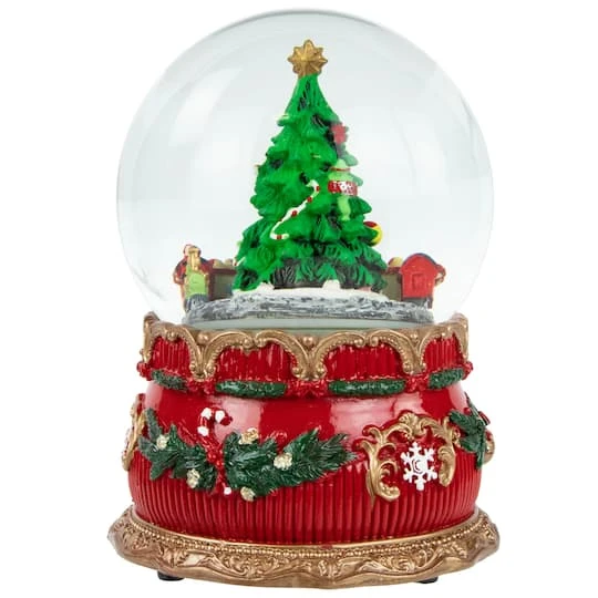 Northlight 6" Musical Christmas Tree & Train Animated Water Globe 8 Northlight 6" Musical Christmas Tree & Train Animated Water Globe - Image 8