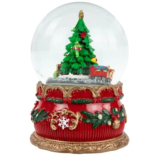 Northlight 6" Musical Christmas Tree & Train Animated Water Globe 9 Northlight 6" Musical Christmas Tree & Train Animated Water Globe - Image 9