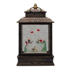 Northlight 12" Musical Lighted Black Christmas Snow Globe Lantern With Snowmen 10 Northlight 12" Musical Lighted Black Christmas Snow Globe Lantern With Snowmen -Northlight Sale Store D491592S 4