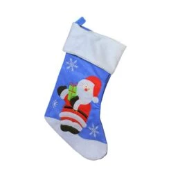 Northlight 15" Blue & Red Santa Claus Christmas Stocking