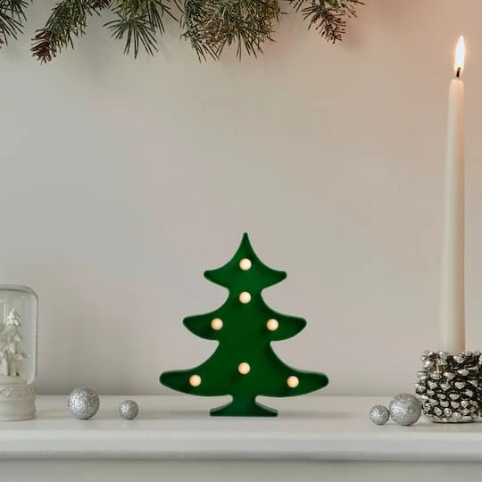 Northlight 8.75" Green Christmas Tree Marquee Wall Sign 3 Northlight 8.75" Green Christmas Tree Marquee Wall Sign - Image 3