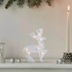 Northlight 9.75" White Reindeer Christmas Marquee Wall Sign 7 Northlight 9.75" White Reindeer Christmas Marquee Wall Sign -Northlight Sale Store D491613S 1