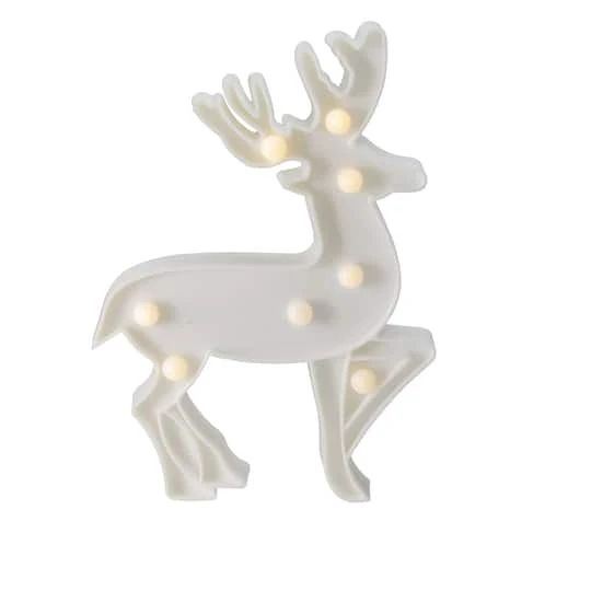 Northlight 9.75" White Reindeer Christmas Marquee Wall Sign 2 Northlight 9.75" White Reindeer Christmas Marquee Wall Sign - Image 2
