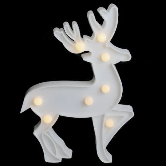 Northlight 9.75" White Reindeer Christmas Marquee Wall Sign 4 Northlight 9.75" White Reindeer Christmas Marquee Wall Sign - Image 4