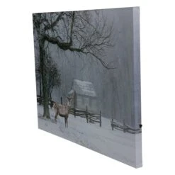 Northlight Lighted Winter Cottage Forest Scene Christmas Canvas Wall Art 6 Northlight Lighted Winter Cottage Forest Scene Christmas Canvas Wall Art -Northlight Sale Store D491615S 2