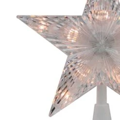 Northlight 7.5" Clear & White 5-Point Star Tree Topper -Northlight Sale Store D491633S 13