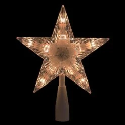 Northlight 7.5" Clear & White 5-Point Star Tree Topper -Northlight Sale Store D491633S 2