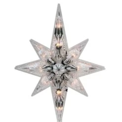 Northlight 10" White Lighted Faceted Star Of Bethlehem Tree Topper -Northlight Sale Store D491636S 3