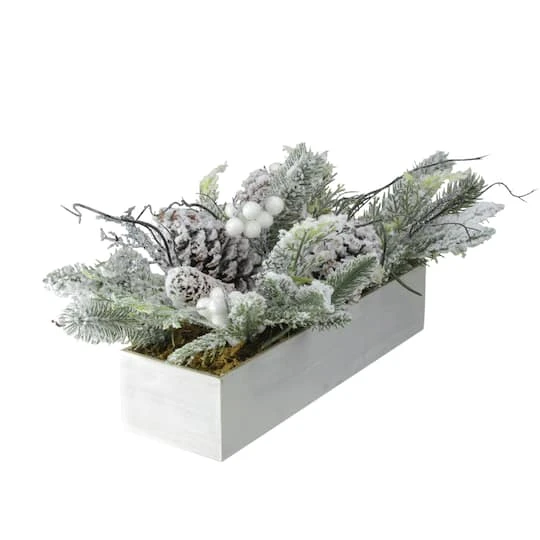 Northlight 19.5" White & Green Berries With Foliage Tabletop Décor 4 Northlight 19.5" White & Green Berries With Foliage Tabletop Décor - Image 4