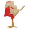 Northlight 8.5" Beige & Red Standing Bird With Scarf Christmas Tabletop Figurine