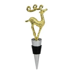 Northlight 5" Golden Christmas Wine Bottle Stopper