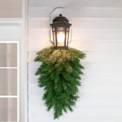 Northlight 30" Unlit Mixed Pine Artificial Christmas Teardrop Swag -Northlight Sale Store D491670S 12