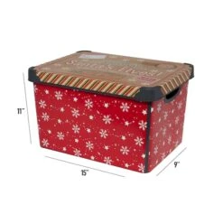 Simplify Santa's Elves Storage Tote Bin -Northlight Sale Store D492890S 13