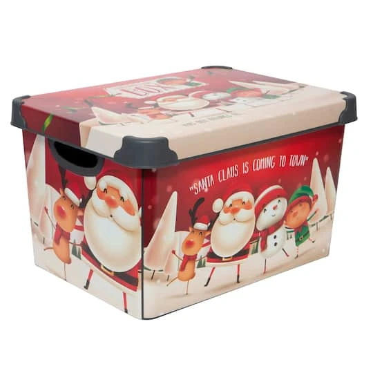 Simplify Santa Clause Is Coming To Town Storage Tote Bin 1 Simplify Santa Clause Is Coming To Town Storage Tote Bin