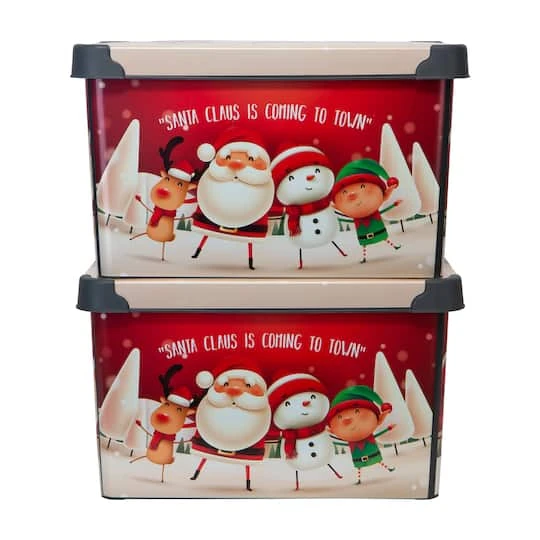 Simplify Santa Clause Is Coming To Town Storage Tote Bin 4 Simplify Santa Clause Is Coming To Town Storage Tote Bin - Image 4