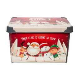 Simplify Santa Clause Is Coming To Town Storage Tote Bin 13 Simplify Santa Clause Is Coming To Town Storage Tote Bin -Northlight Sale Store D492891S 14